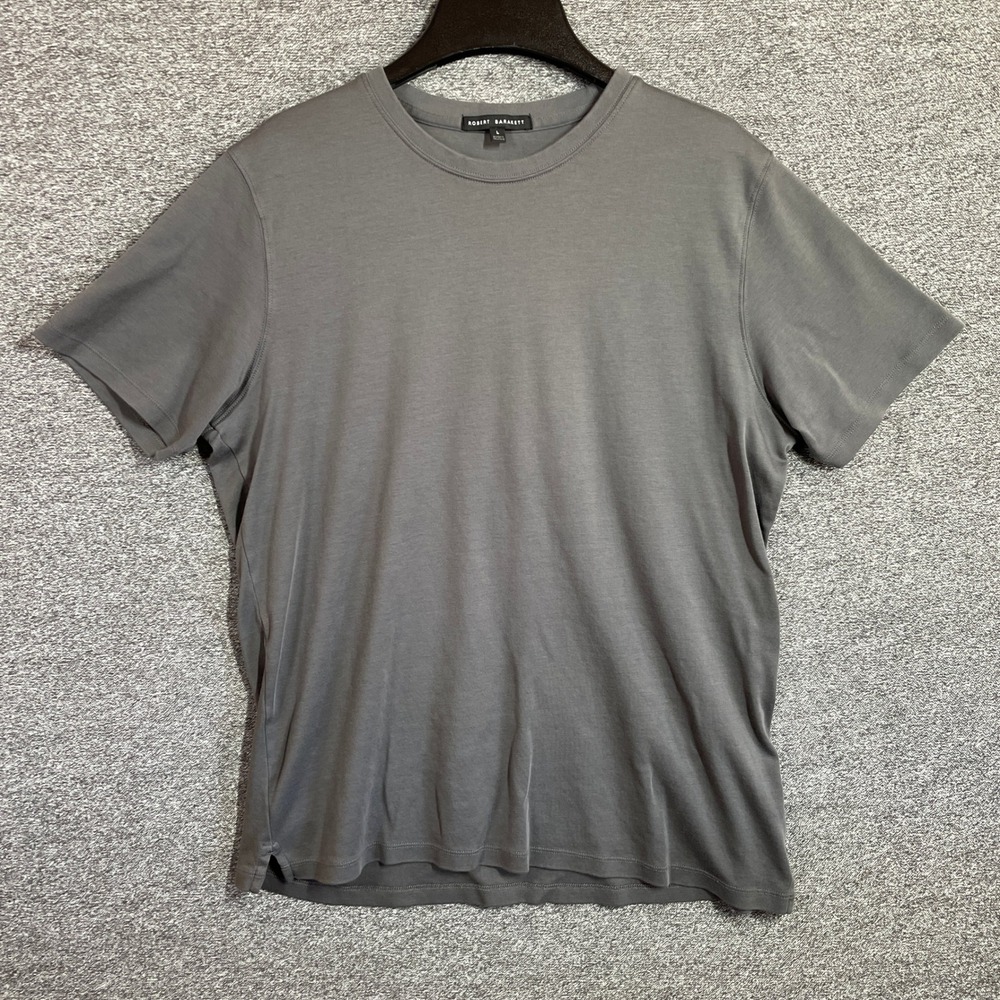 Robert Barakett Mens Georgia Pima Cotton Crewneck T-Shirt Smoke Grey Large